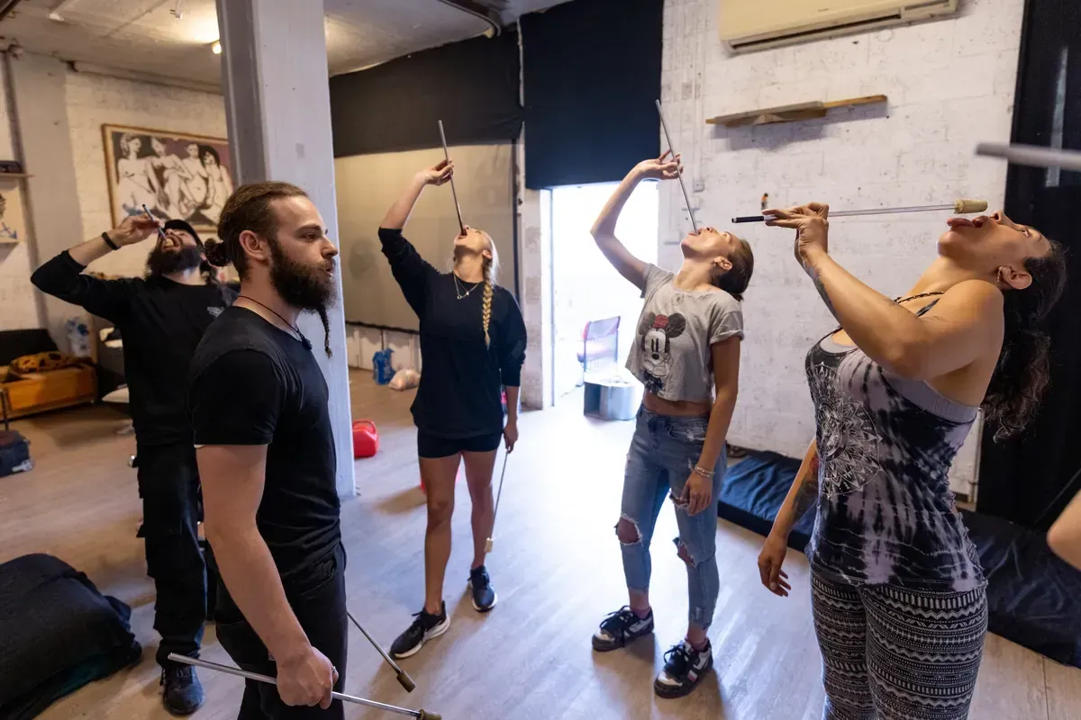 A TheLittman fire eating workshop